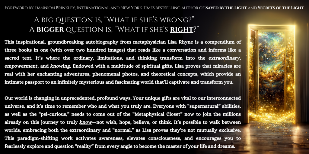 image of the back cover of "Coming Out of The Metaphysical Closet" book
