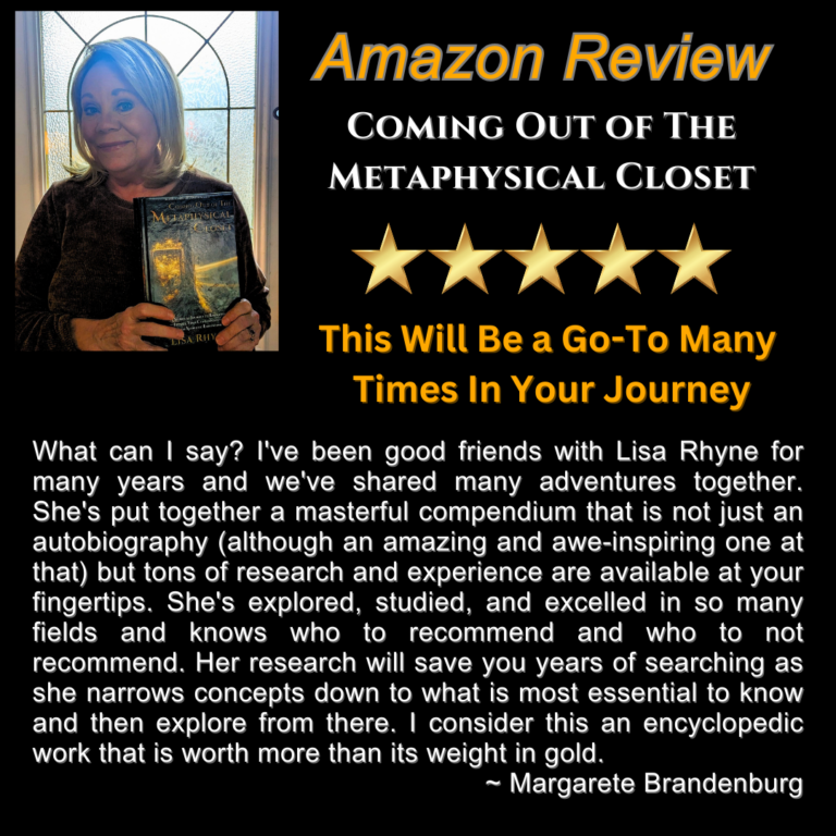 Margarete Brandenburg 5-star Amazon review of Coming Out of The Metaphysical Closet