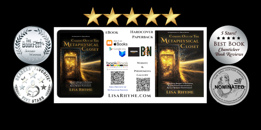 Awards, reviews and where to purchase "Coming Out of The Metaphysical Closet" by Lisa Rhyne