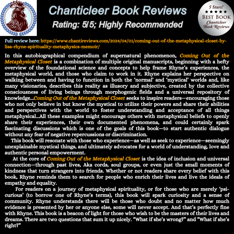 Chanticleer Book Review of "Coming Out of The Metaphysical Closet"