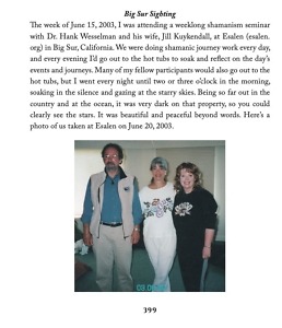 Hank Wesselman and Jill Kuykendall photos and excerpt from "Coming Out of The Metaphysical Closet" by Lisa Rhyne